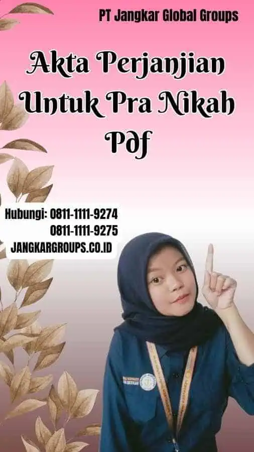 Akta Perjanjian Untuk Pra Nikah Pdf