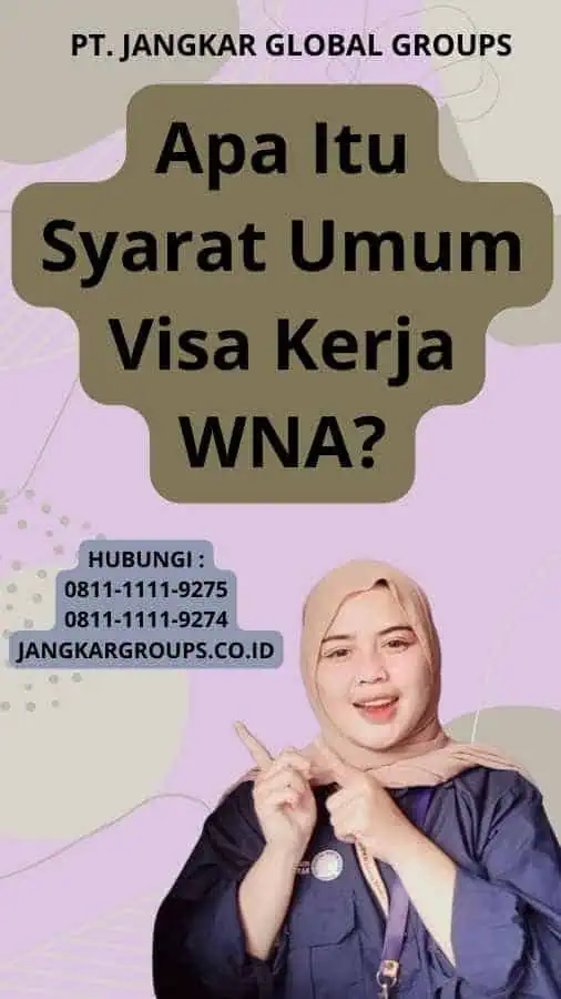 Apa Itu Syarat Umum Visa Kerja WNA?