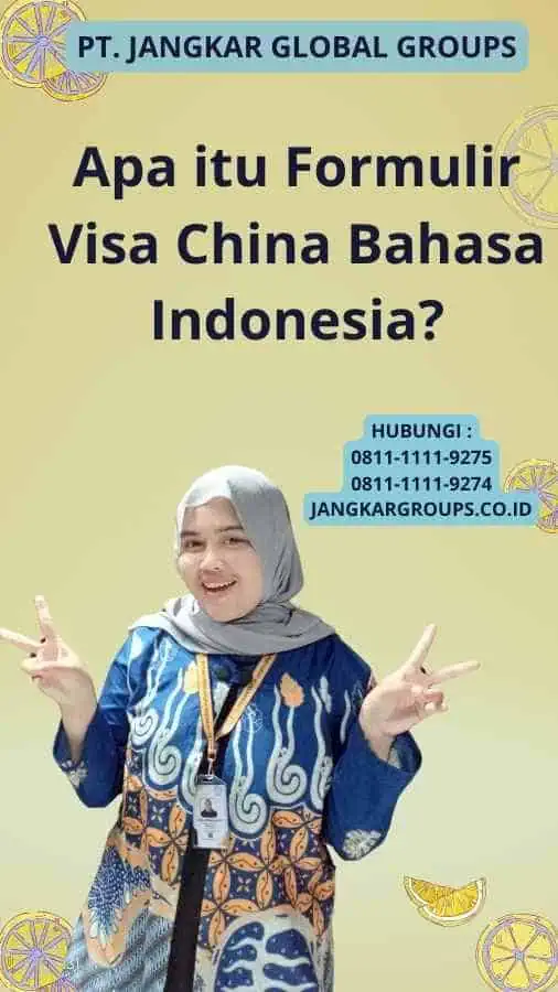 Apa itu Formulir Visa China Bahasa Indonesia?