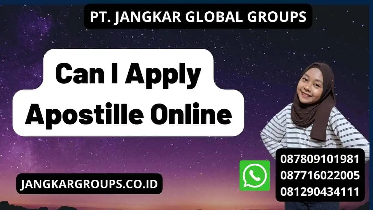 Can I Apply Apostille Online