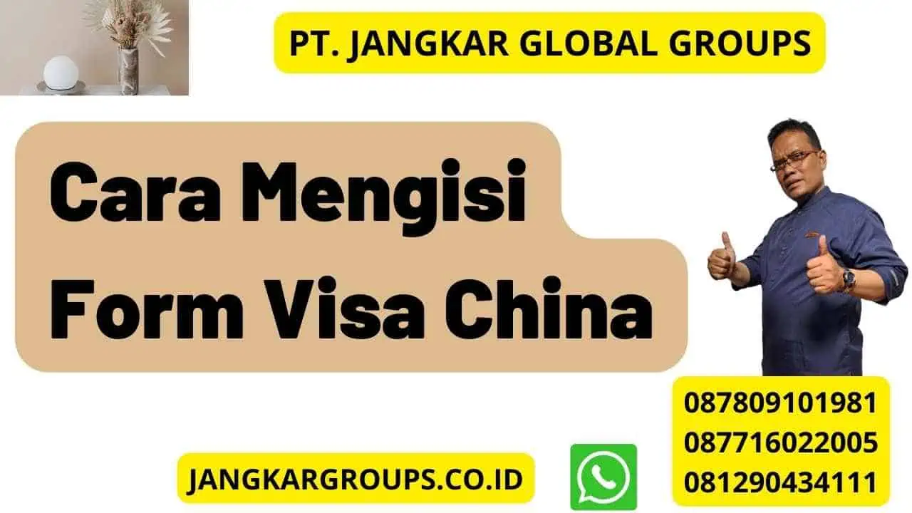 Cara Mengisi Form Visa China