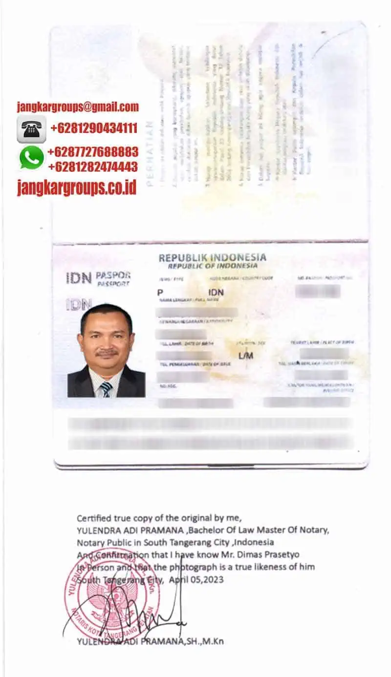 Contoh Certified True Copy