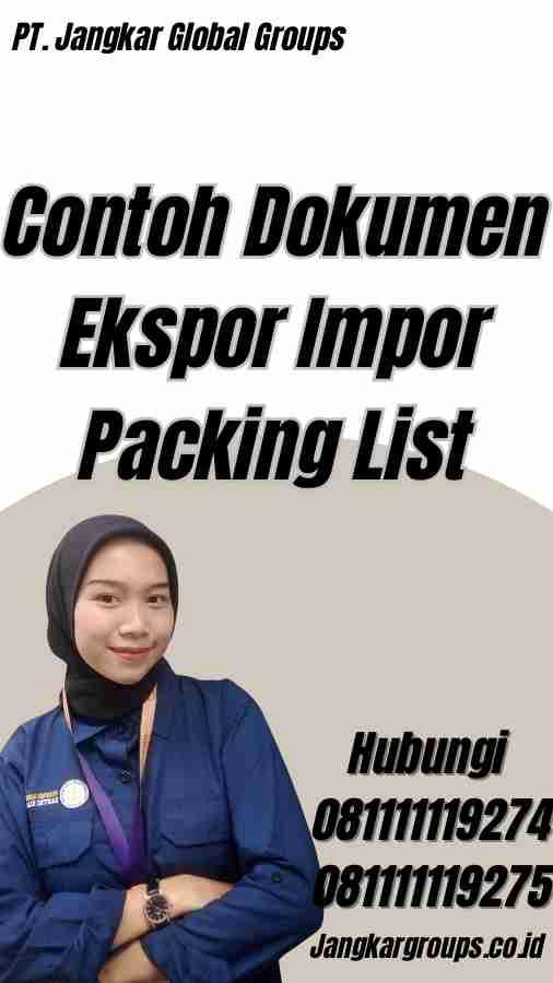 Contoh Dokumen Ekspor Impor Packing List