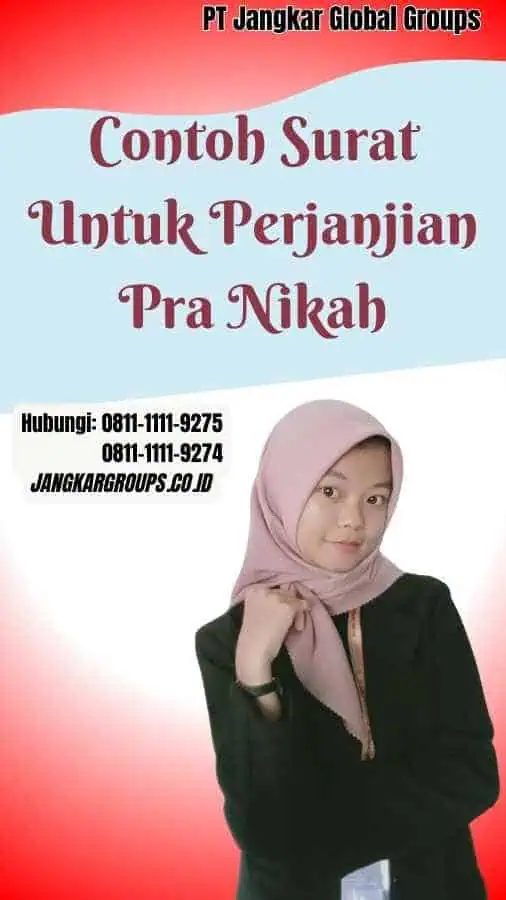 Contoh Surat Untuk Perjanjian Pra Nikah