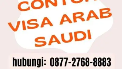 Contoh Visa Arab Saudi