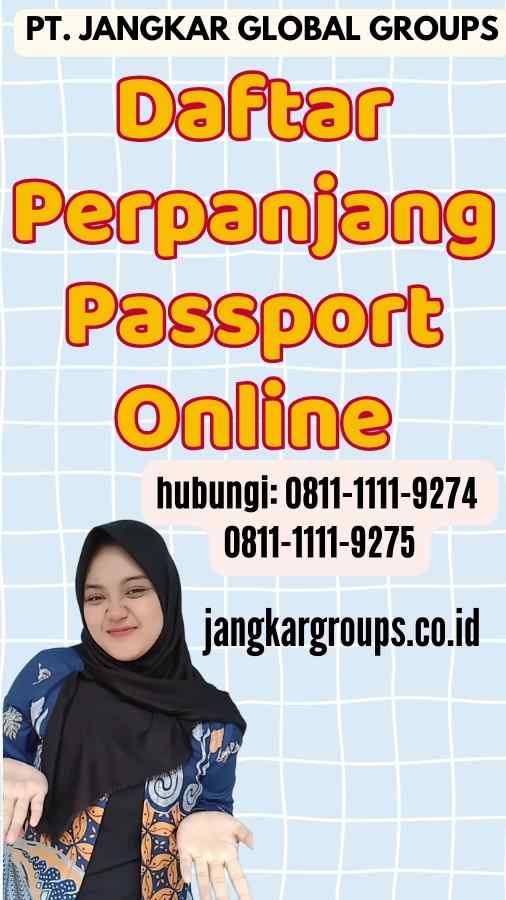 Daftar Perpanjang Passport Online