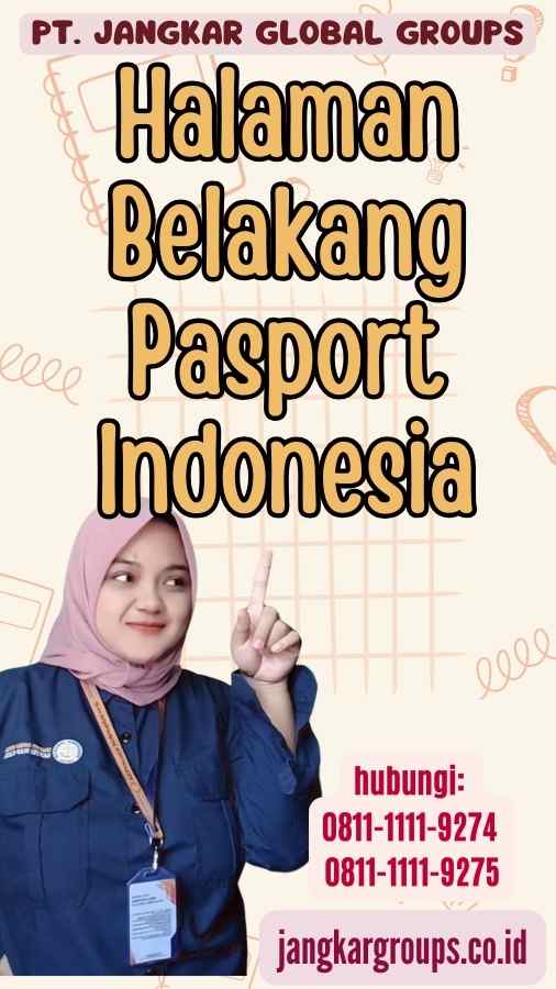 Halaman Belakang Pasport Indonesia