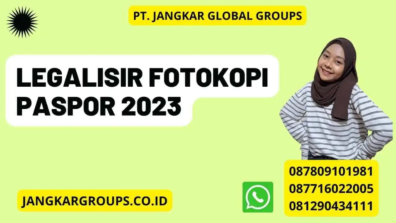 Legalisir Fotokopi Paspor 2023