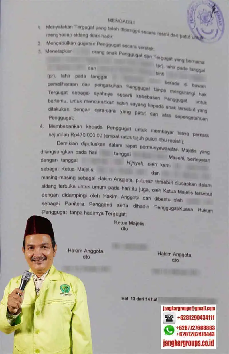 Mengadili Hak Asuh Anak