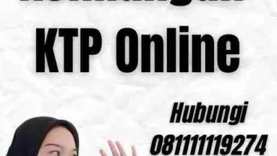 Mengurus Kehilangan KTP Online