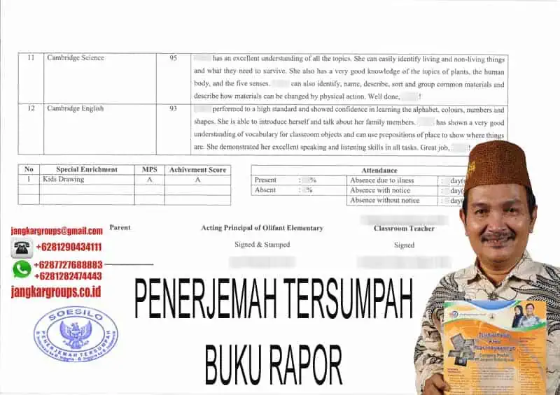 Penerjemah Tersumpah Buku Rapor