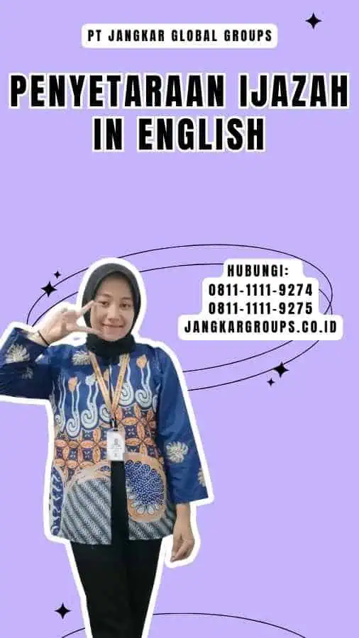 Penyetaraan Ijazah In English