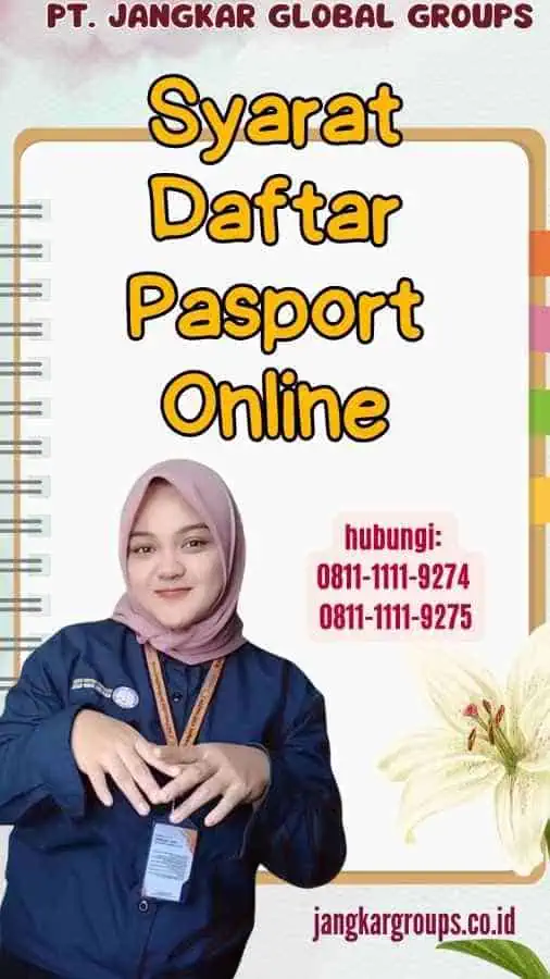 Syarat Daftar Pasport Online