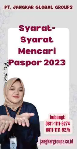 Syarat-Syarat Mencari Paspor 2023