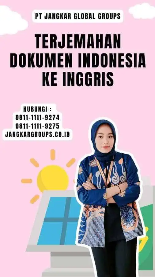 Terjemahan Dokumen Indonesia Ke Inggris