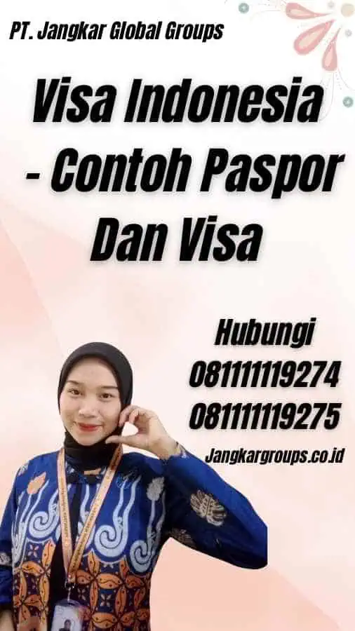 Visa Indonesia - Contoh Paspor Dan Visa