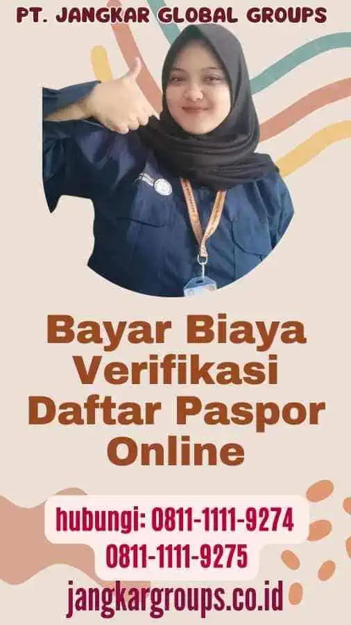 Bayar Biaya Verifikasi Daftar Paspor Online