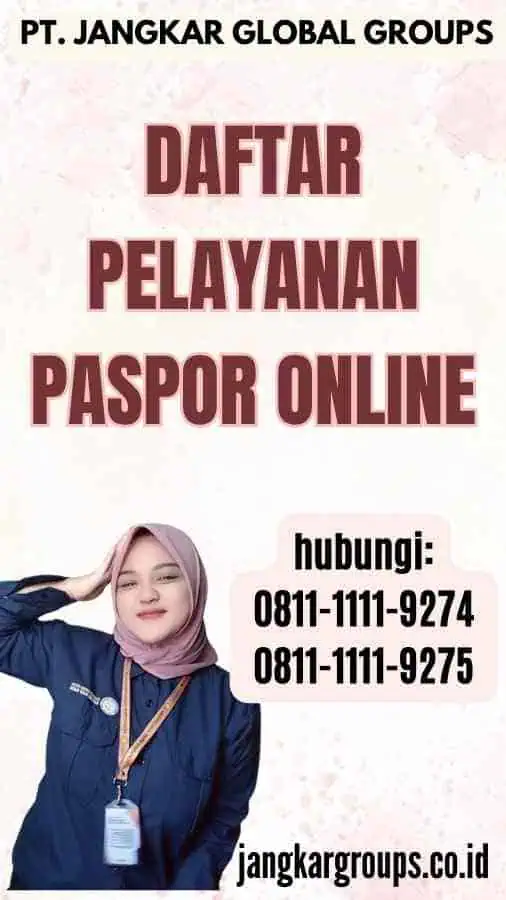 Daftar Pelayanan Paspor Online