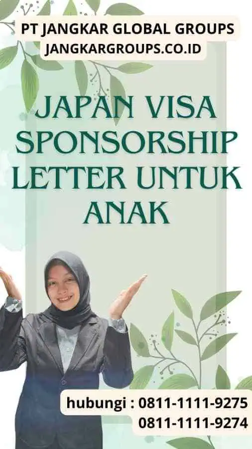 Japan Visa Sponsorship Letter Untuk Anak