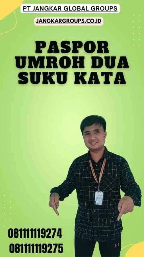 Paspor Umroh Dua Suku Kata