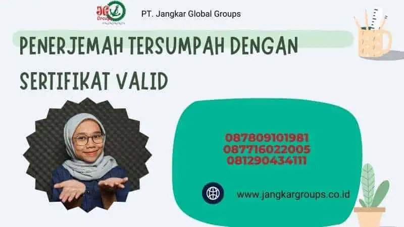 Penerjemah Tersumpah Dengan Sertifikat Valid