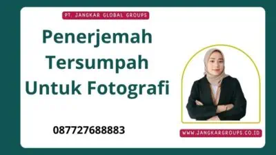 Penerjemah Tersumpah Untuk Fotografi