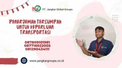 Penerjemah Tersumpah Untuk Keperluan Transportasi