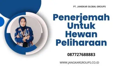 Penerjemah Untuk Hewan Peliharaan