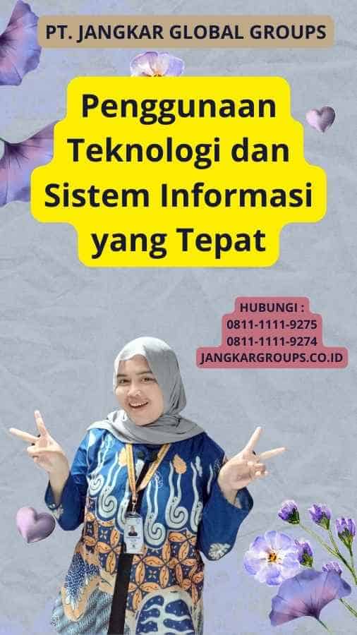 Penggunaan Teknologi dan Sistem Informasi yang Tepat