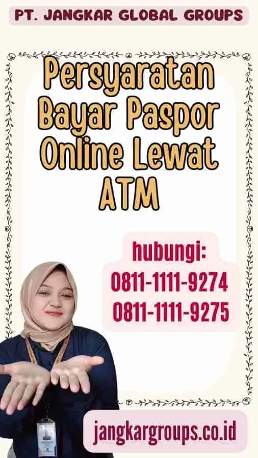 Persyaratan Bayar Paspor Online Lewat ATM