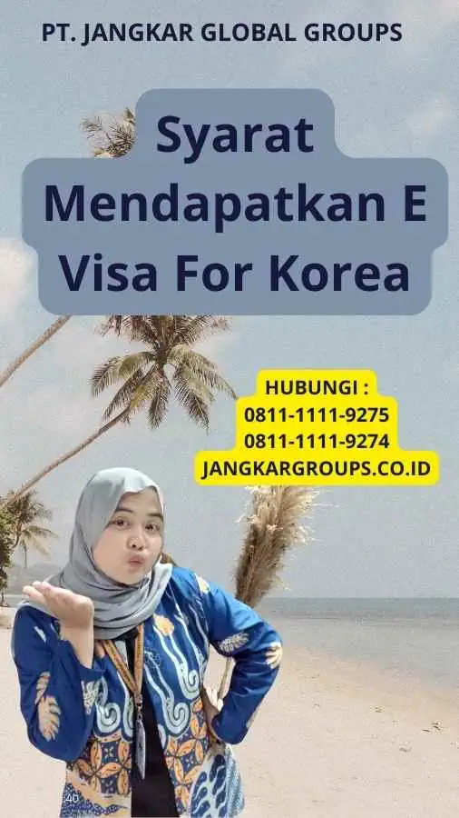 Syarat Mendapatkan E Visa For Korea