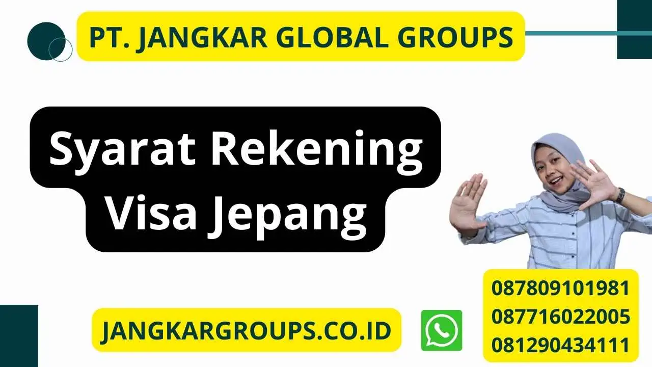 Syarat Rekening Visa Jepang