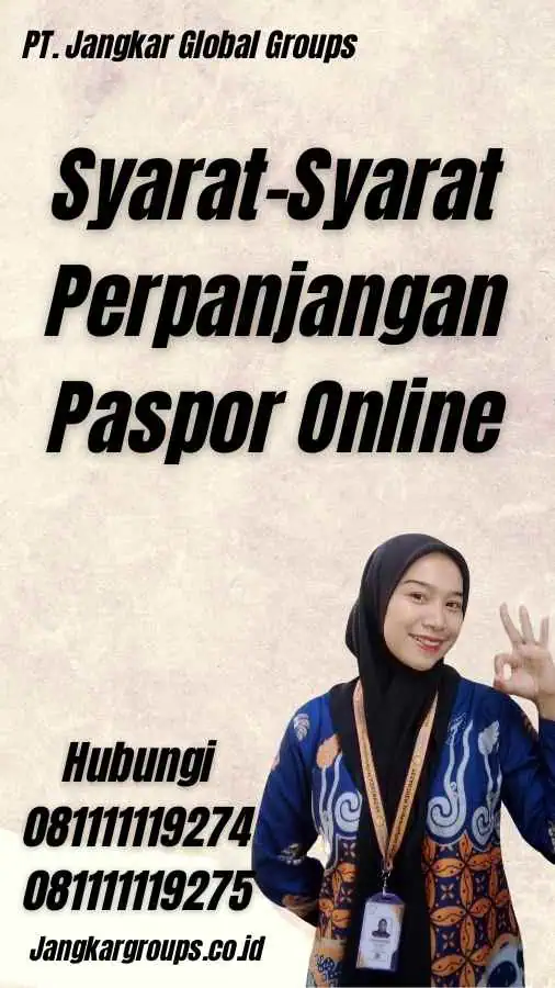 Syarat-Syarat Perpanjangan Paspor Online