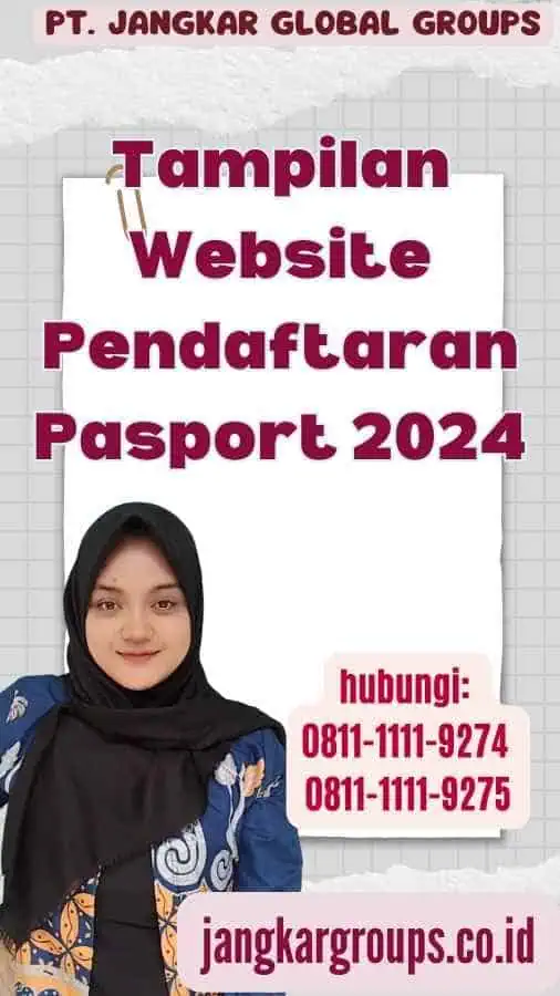 Tampilan Website Pendaftaran Pasport 2024