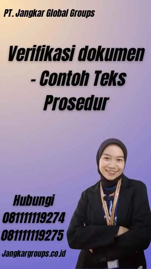 Verifikasi dokumen - Contoh Teks Prosedur