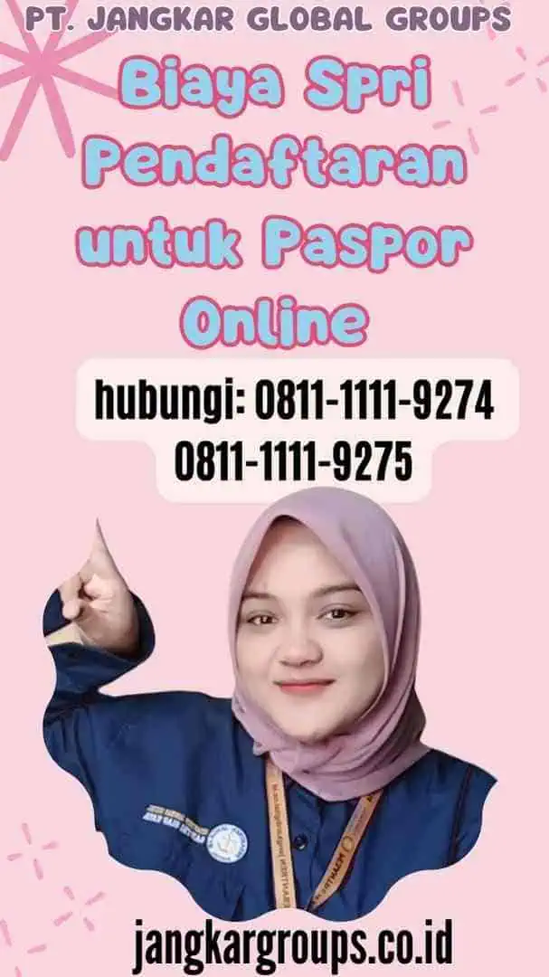 Biaya Spri Pendaftaran untuk Paspor Online