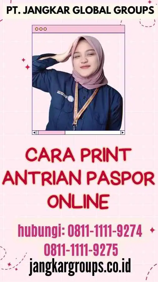 Cara Print Antrian Paspor Online