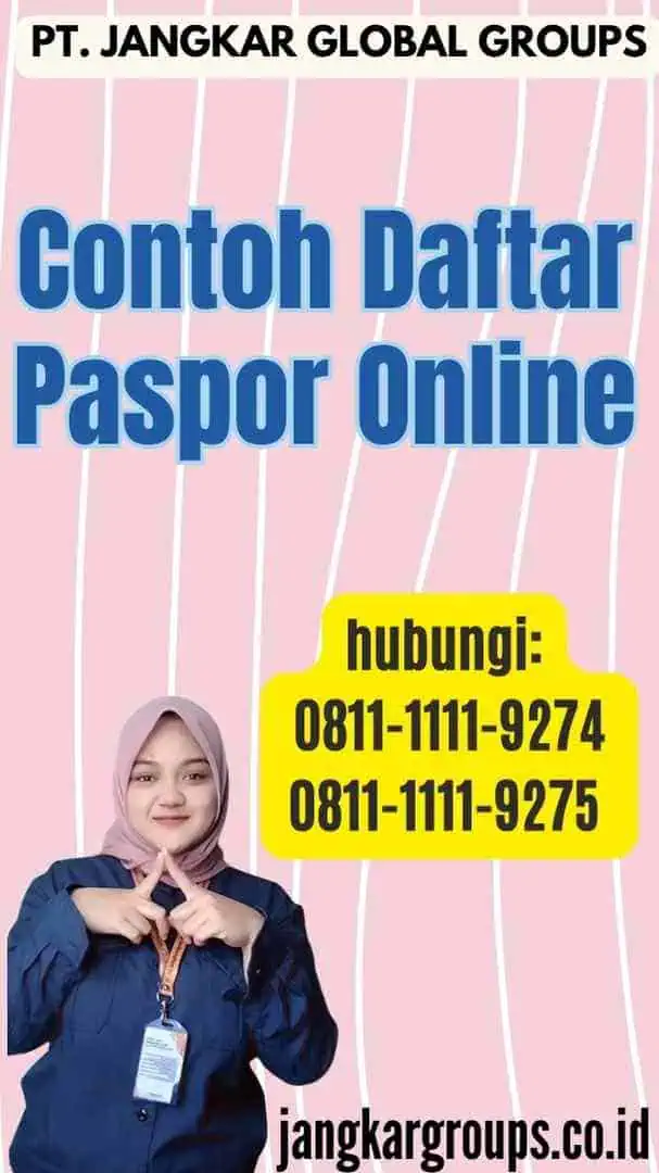 Contoh Daftar Paspor Online