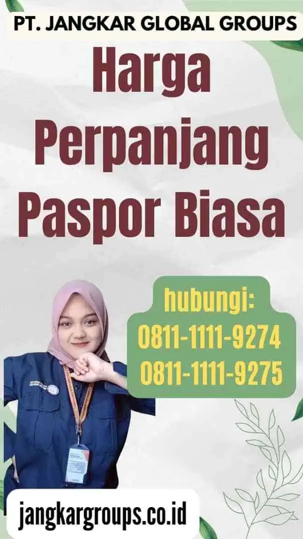 Harga Perpanjang Paspor Biasa