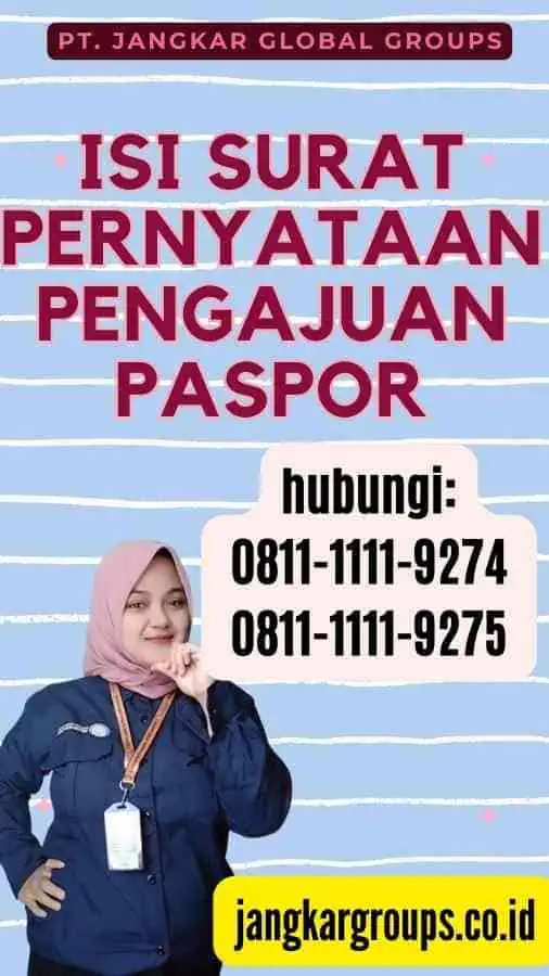 Isi Surat Pernyataan Pengajuan Paspor