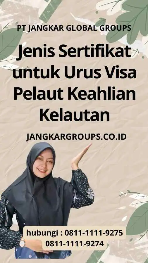 Jenis Sertifikat untuk Urus Visa Pelaut Keahlian Kelautan