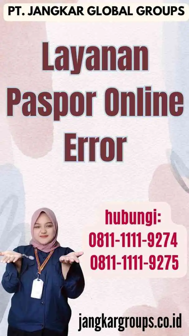 Layanan Paspoar Online Error