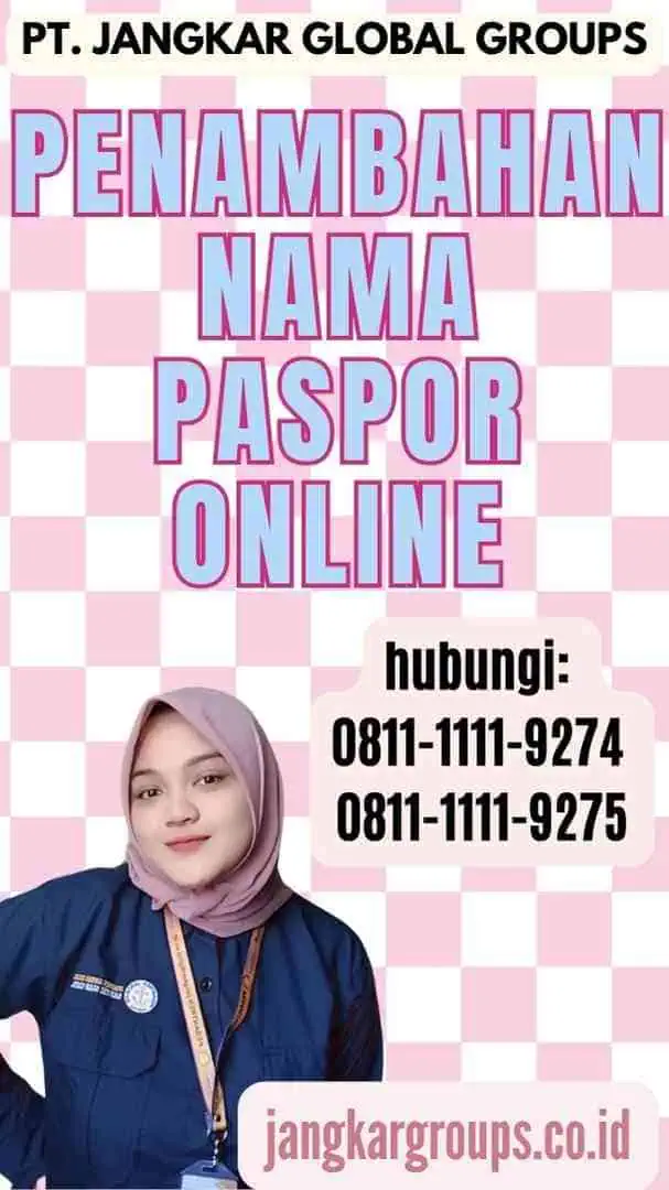 Penambahan Nama Paspor Online