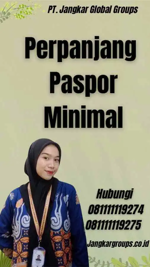 Perpanjang Paspor Minimal