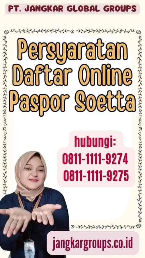 Persyaratan Daftar Online Paspor Soetta