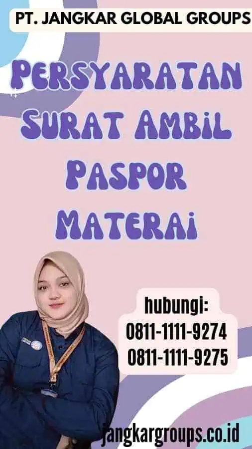 Persyaratan Surat Ambil Paspor Materai