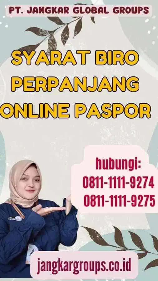 Syarat Biro Perpanjang Online Paspor