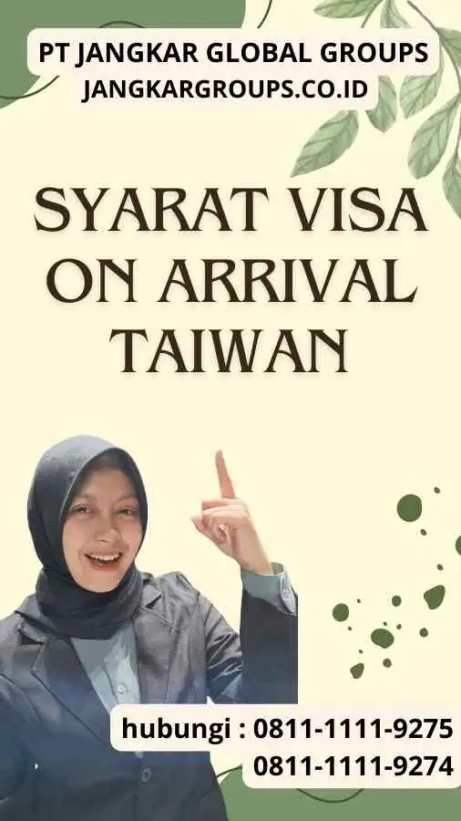 Syarat Visa On Arrival Taiwan