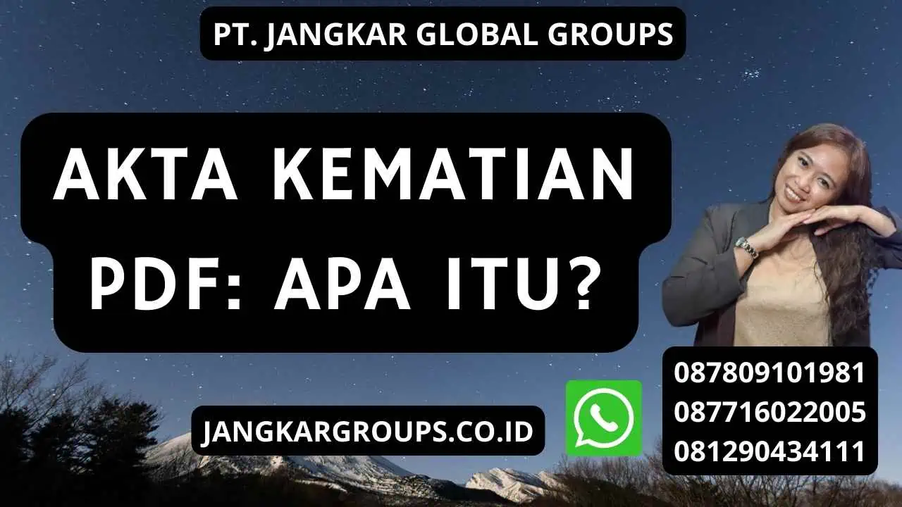 Akta Kematian Pdf: Apa Itu?