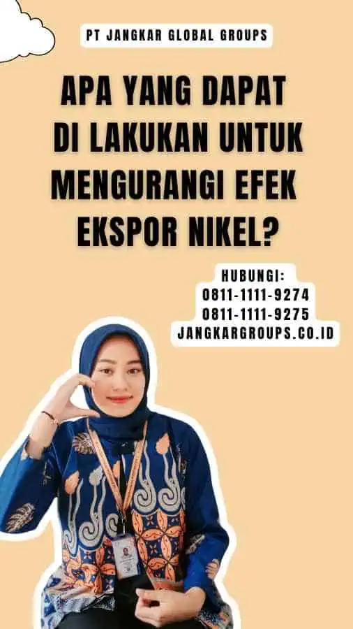 Apa yang dapat di lakukan untuk mengurangi efek ekspor nikel